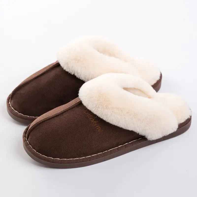 2020 autumn and winter explosions warm plush indoor couples non-slip cotton slippers men and women home cotton shoes wholesale foreign trade