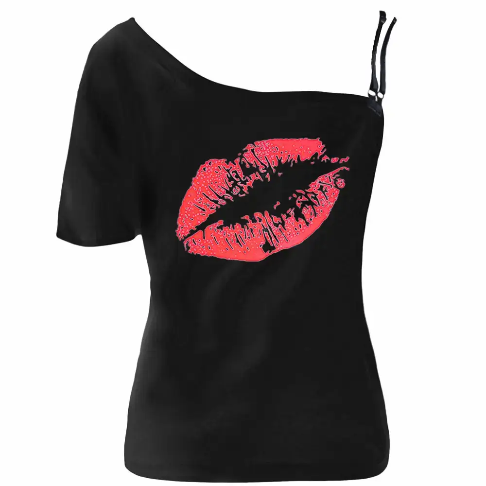 Women Off-Shoulder Butterfly Print T-Shirt White - Image 13