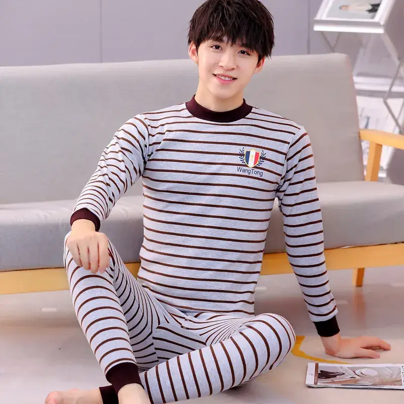 Autumn Striped Pajama Set for Boys & Girls