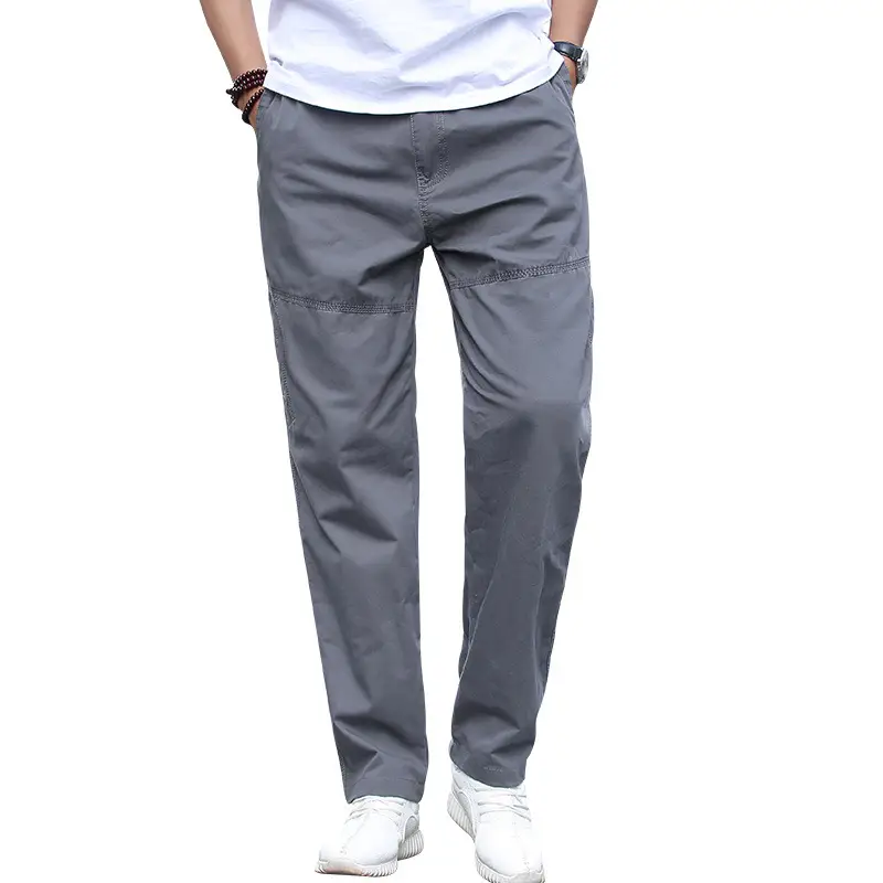 Men Cotton Casual Pants Extra Large Straight Fit - Image 6