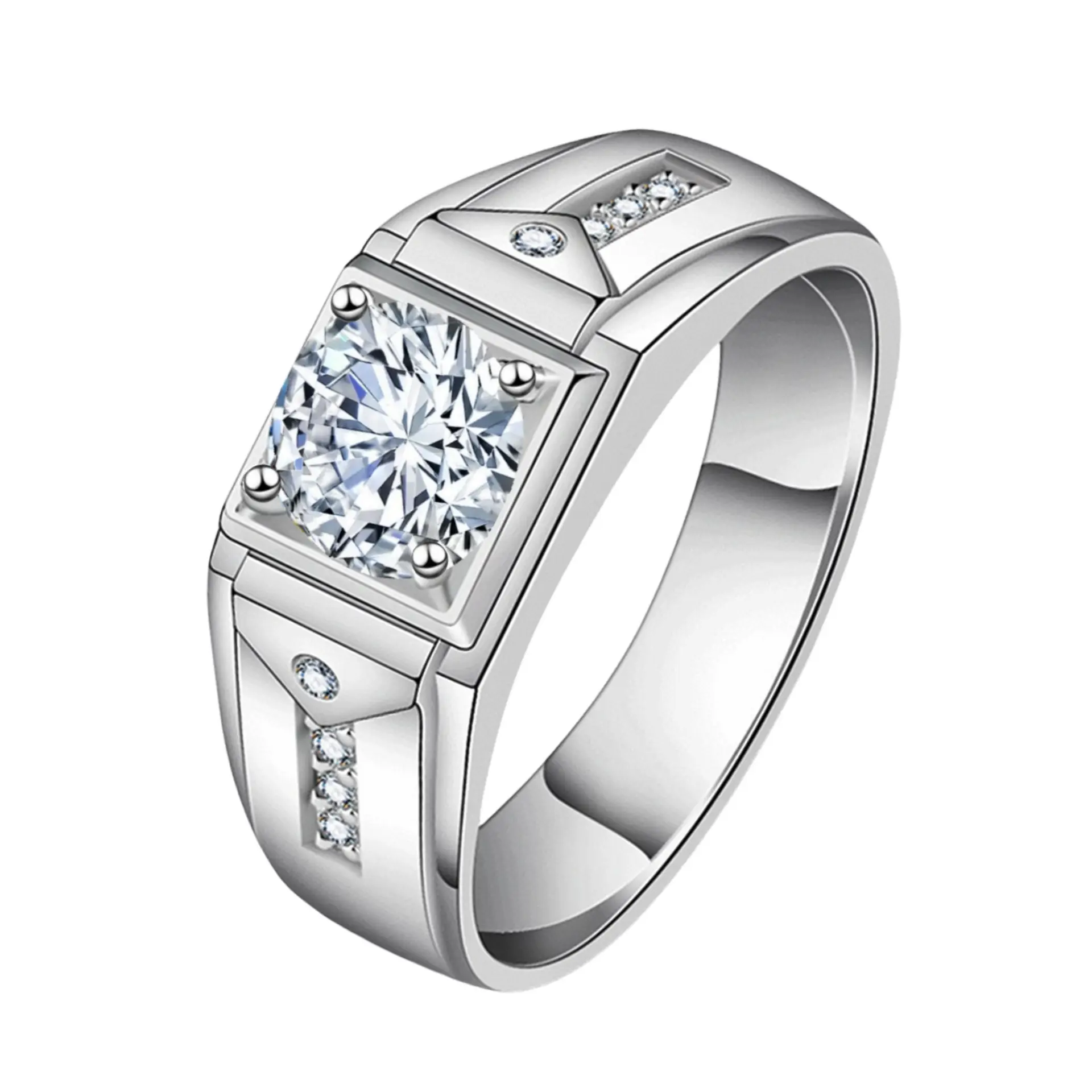 Trendy Zircon Open Wedding Ring for Women