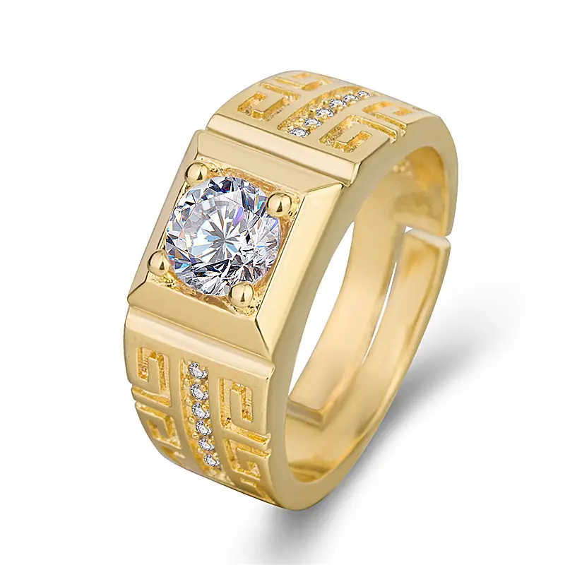 Trendy Zircon Open Wedding Ring for Women