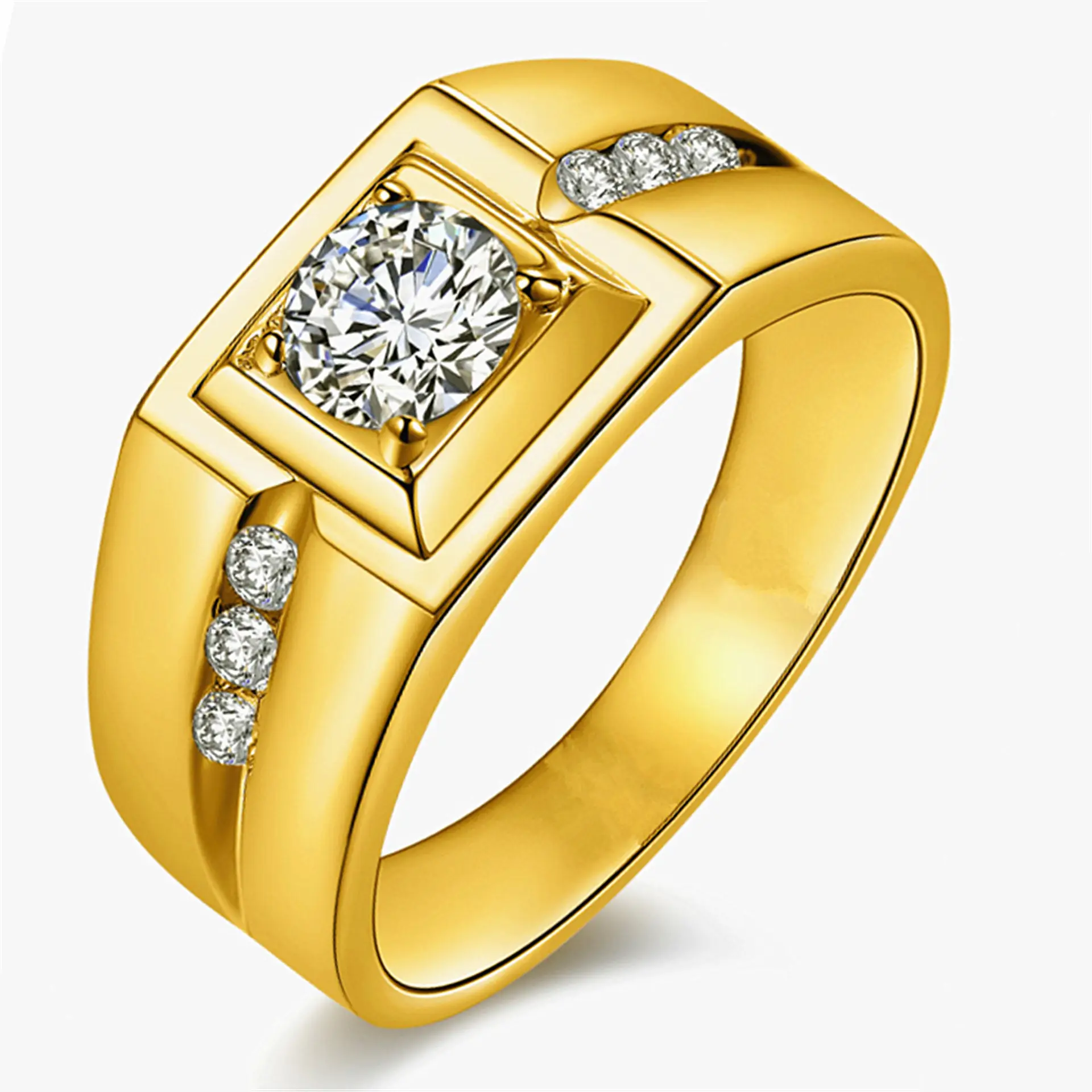 Trendy Zircon Open Wedding Ring for Women
