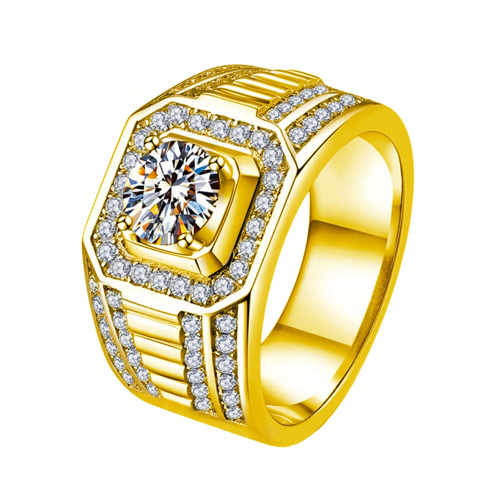 Trendy Zircon Open Wedding Ring for Women
