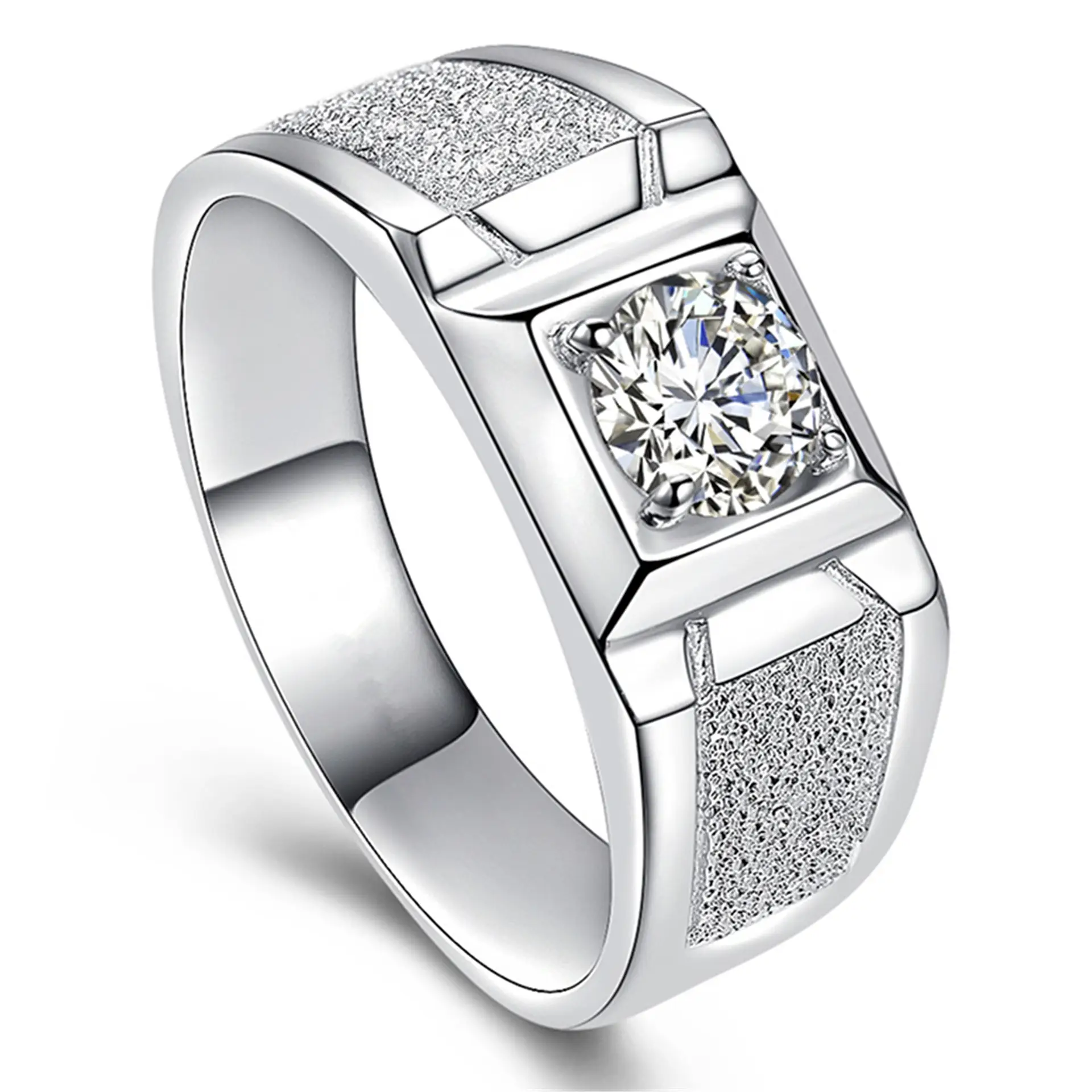 Trendy Zircon Open Wedding Ring for Women