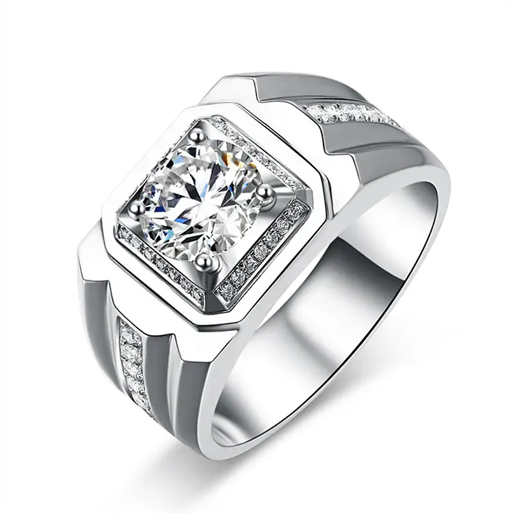 Trendy Zircon Open Wedding Ring for Women