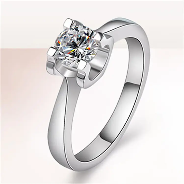 Trendy Zircon Open Wedding Ring for Women