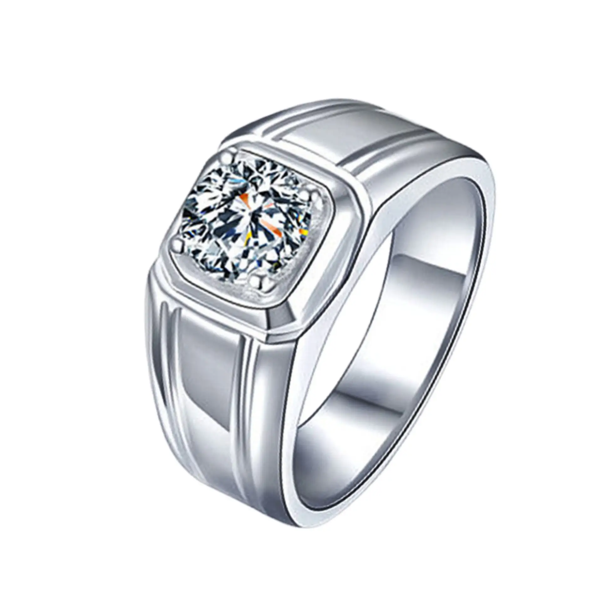Trendy Zircon Open Wedding Ring for Women