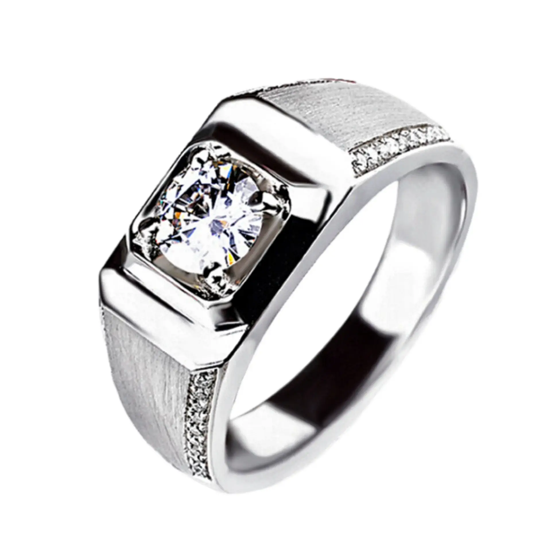 Trendy Zircon Open Wedding Ring for Women