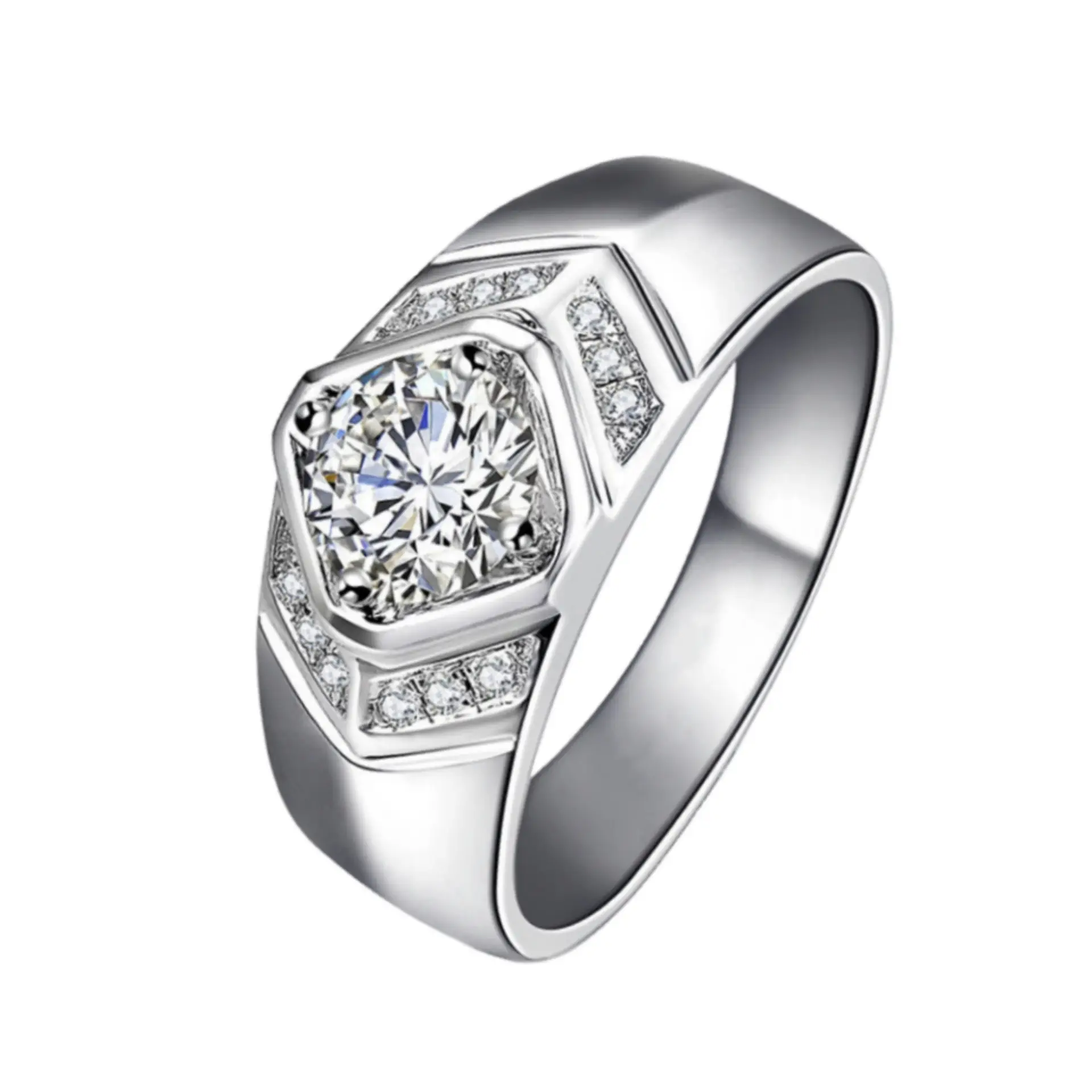 Trendy Zircon Open Wedding Ring for Women