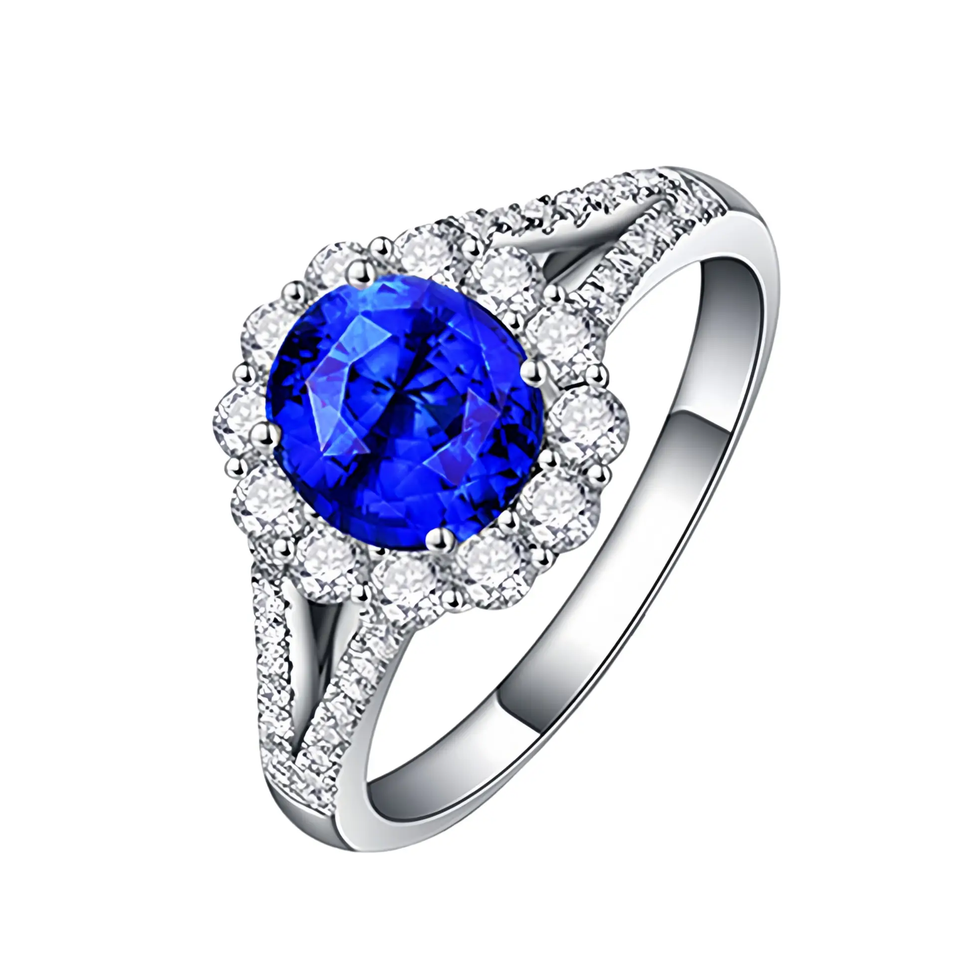 Trendy Zircon Open Wedding Ring for Women