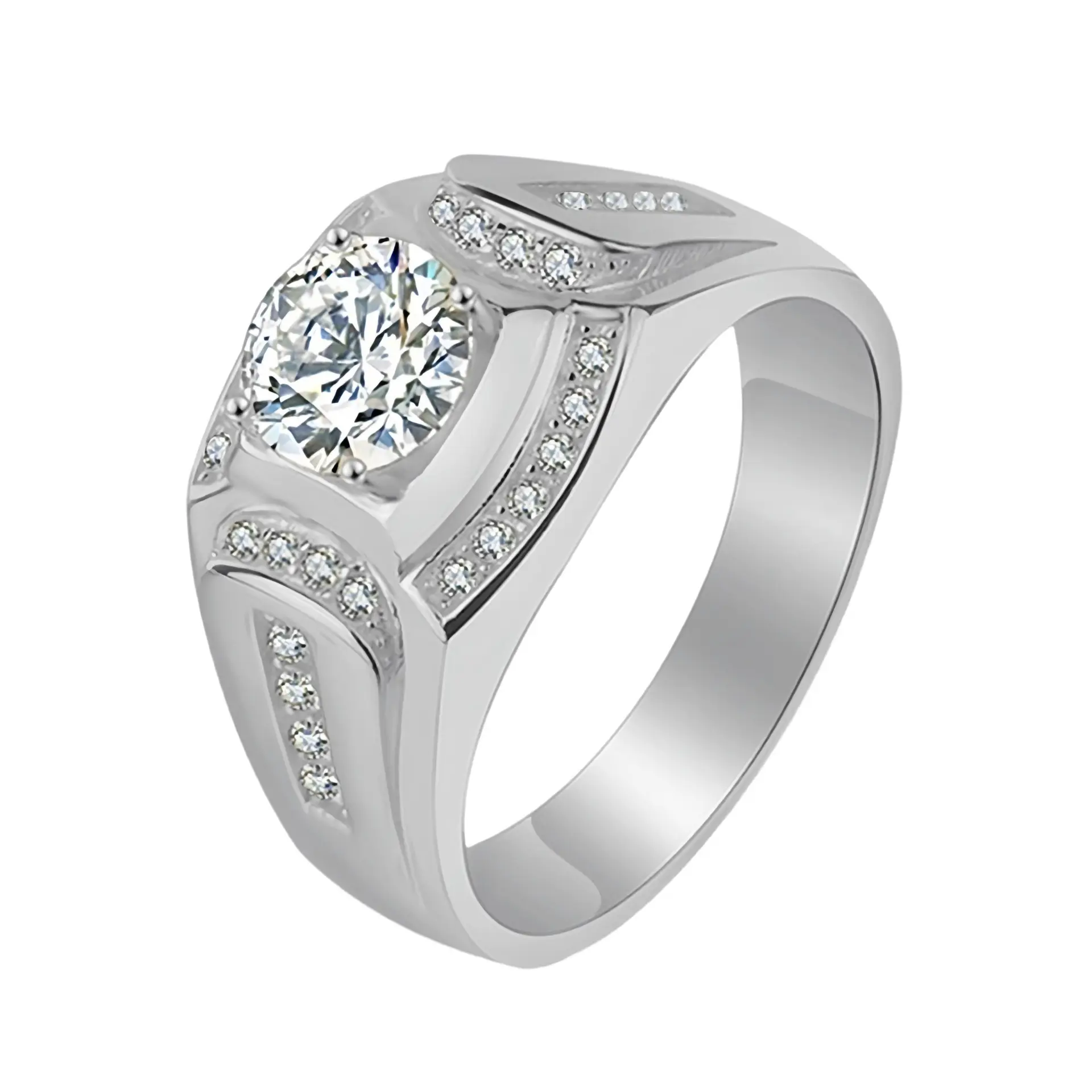 Trendy Zircon Open Wedding Ring for Women