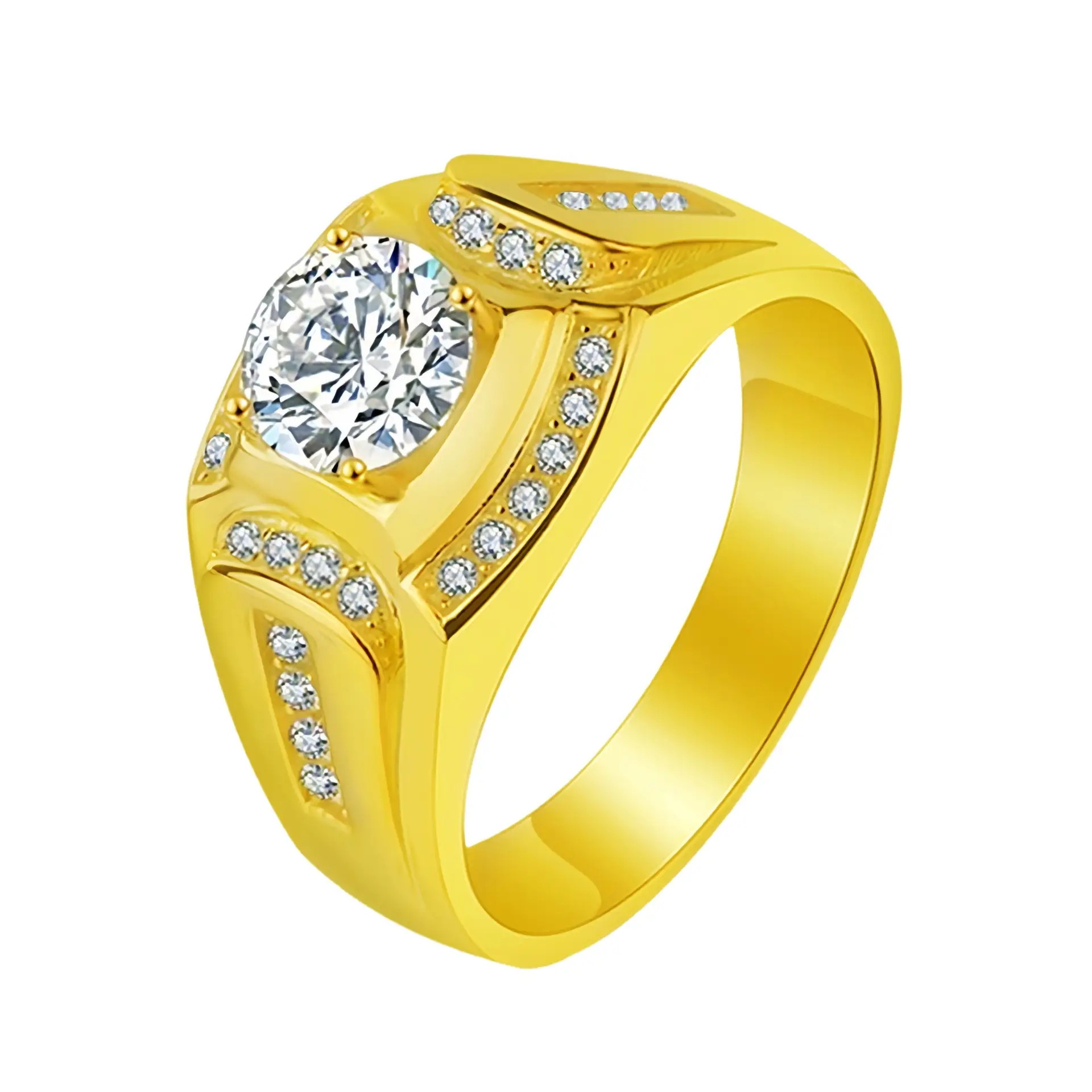 Trendy Zircon Open Wedding Ring for Women