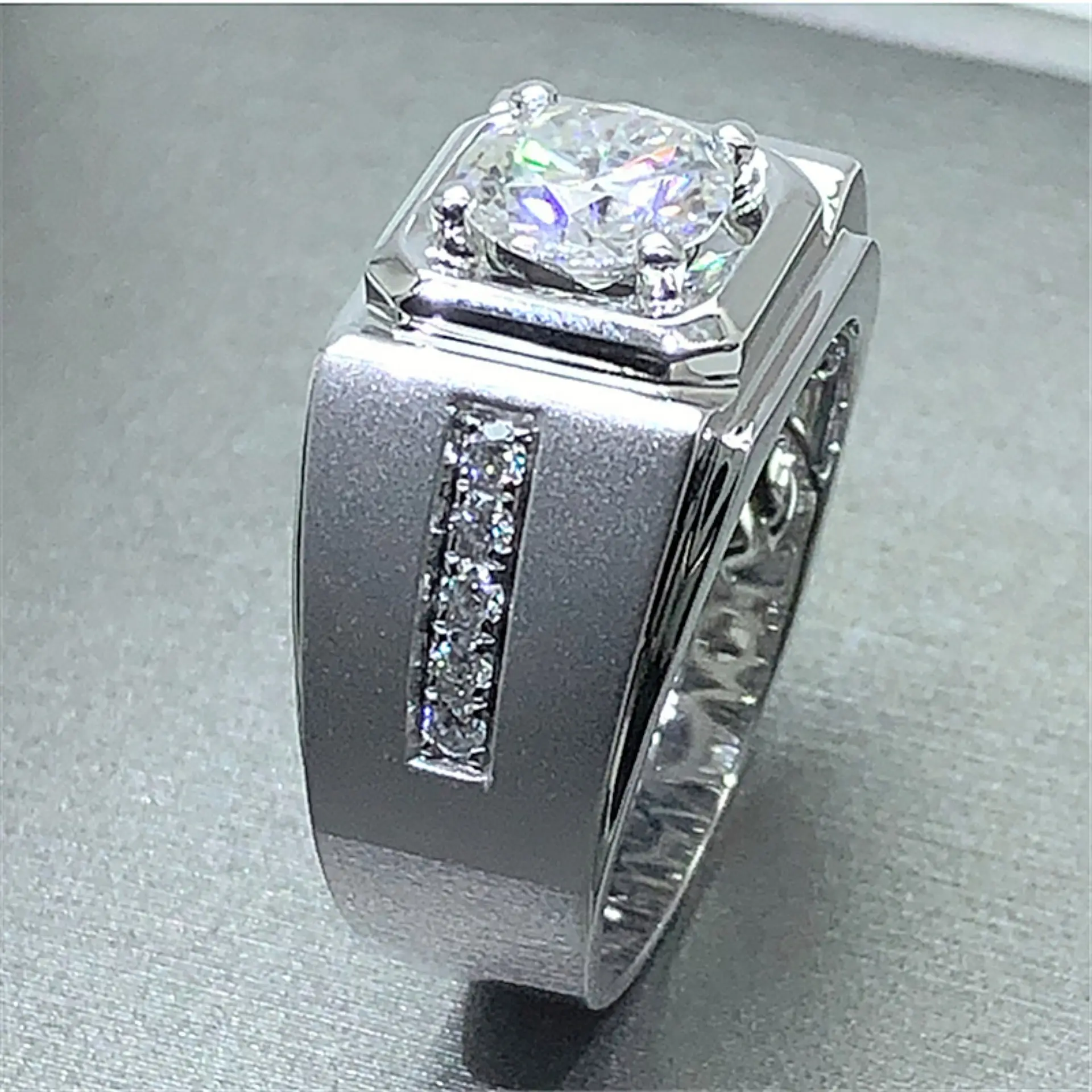 Trendy Zircon Open Wedding Ring for Women