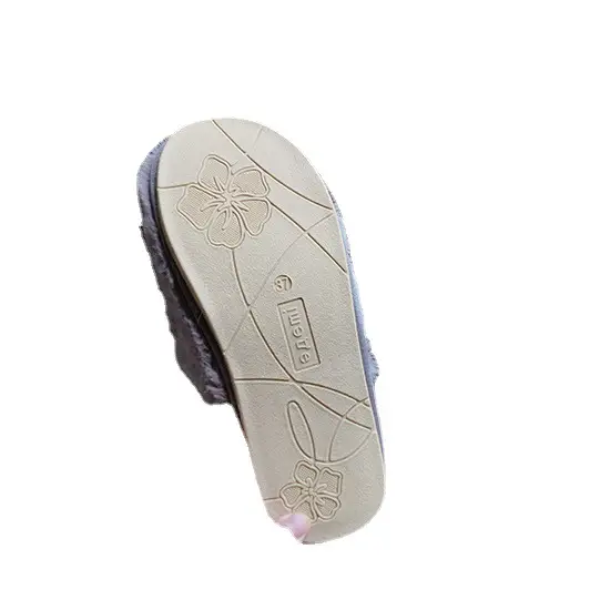 Korean Style Design Small Fresh Style Handmade Bow Women Slippers Fashionable Handmade Imitation Wool Household Baotou Cotton Slippers