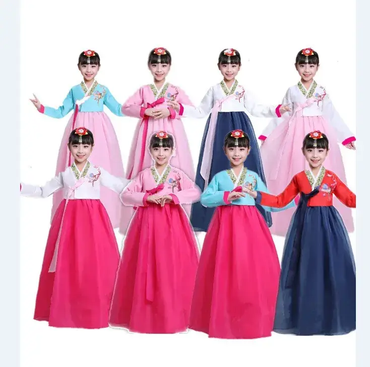 New Korean-style Princess Dress for Girls Red Blue - Image 14