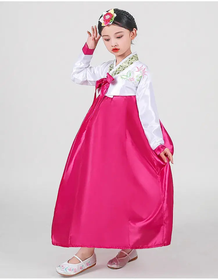 New Korean-style Princess Dress for Girls Red Blue - Image 2