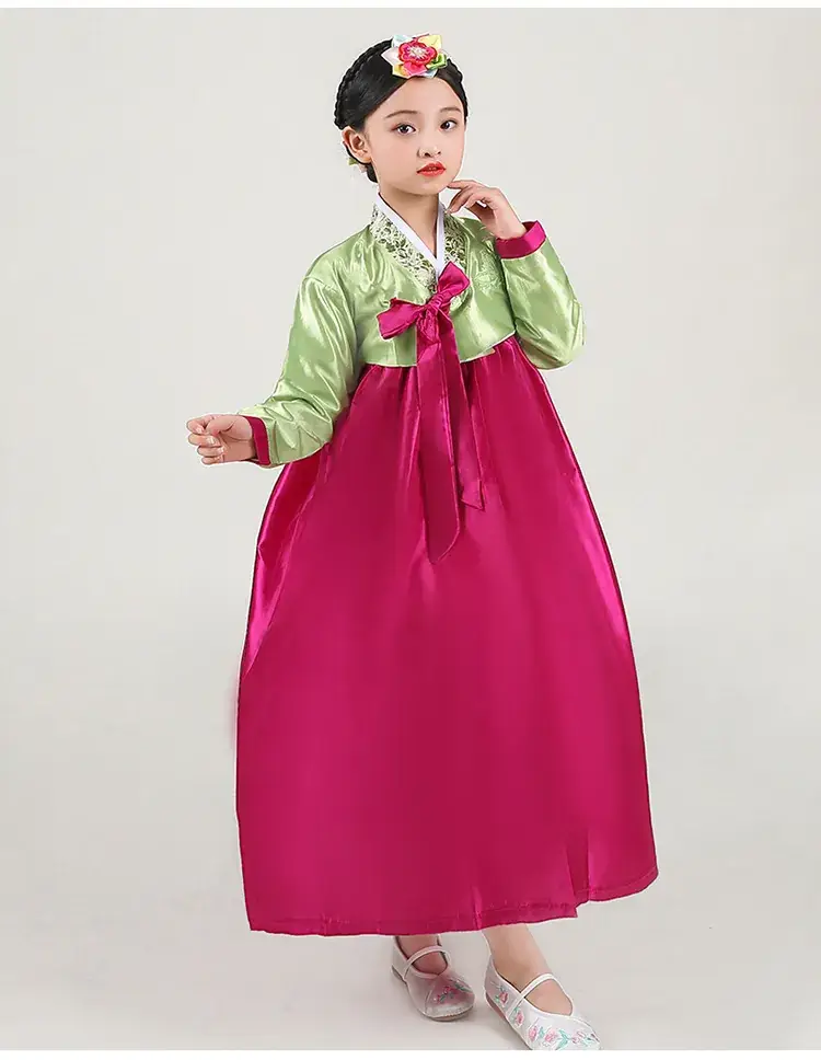 New Korean-style Princess Dress for Girls Red Blue - Image 3