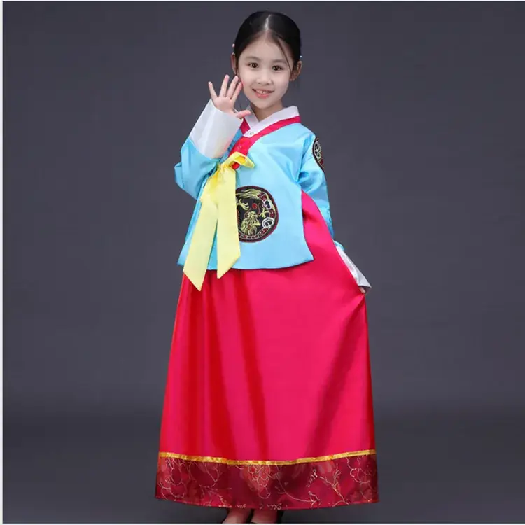 New Korean-style Princess Dress for Girls Red Blue - Image 7