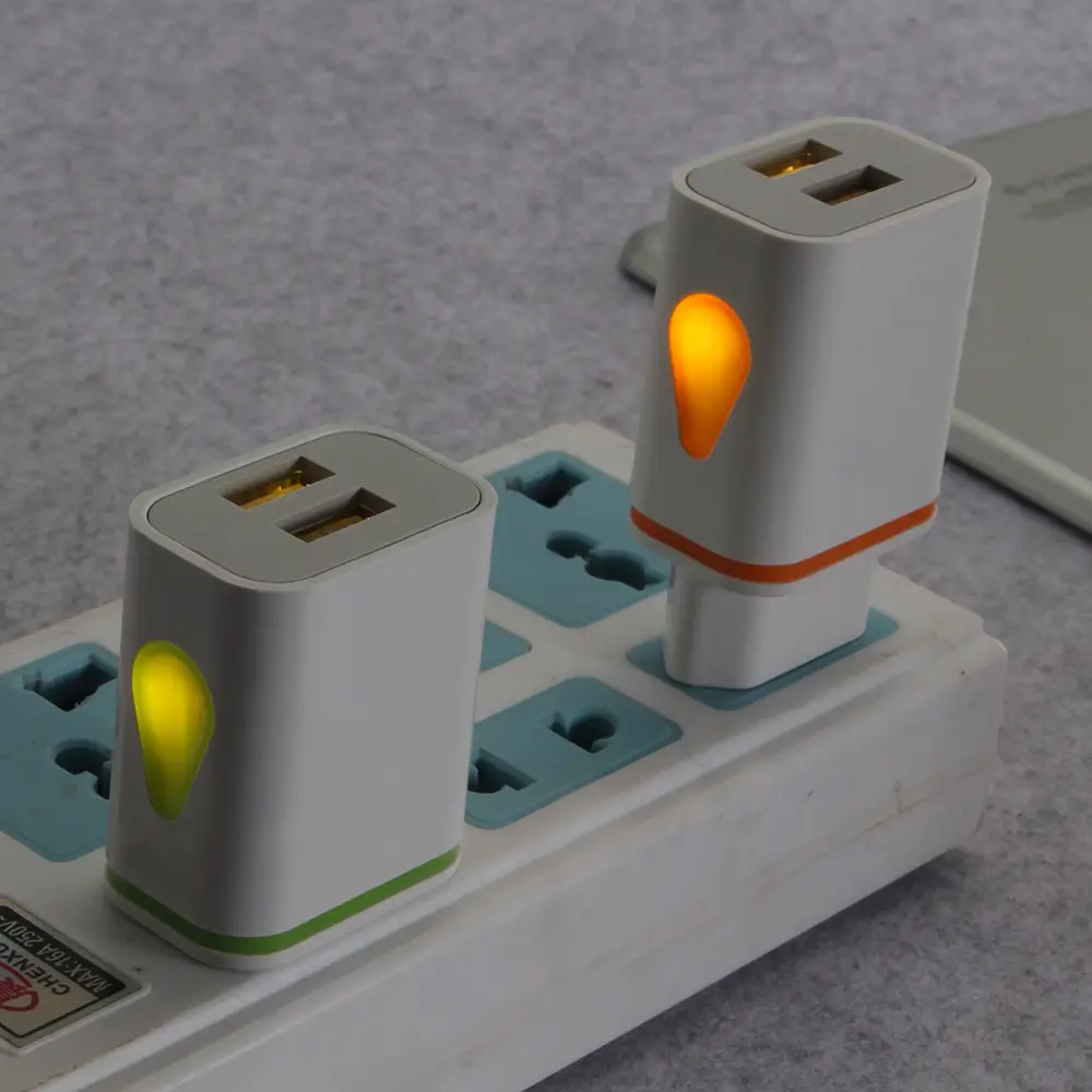 Smart USB 1.2A LED Mobile Charger with 3 Color Options