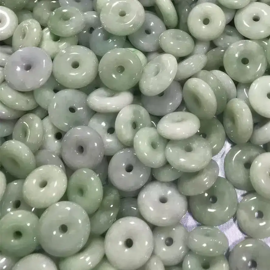 Green Natural Jade Ping An Buckle Pendants Wholesale - Image 3