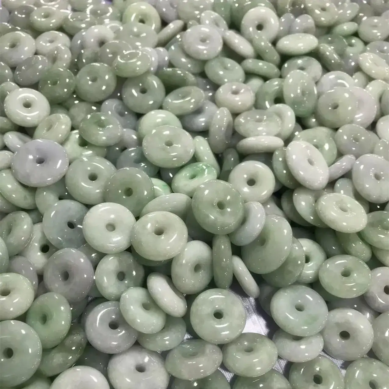 Green Natural Jade Ping An Buckle Pendants Wholesale - Image 5