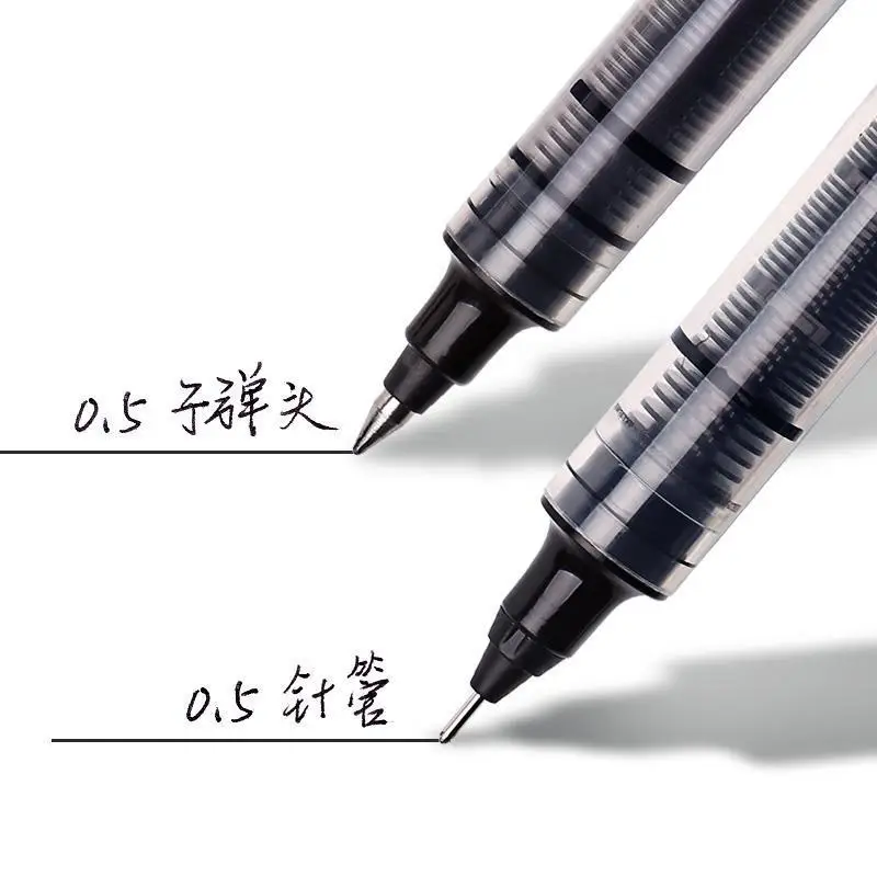 Baixue Direct Liquid Rollerball Pen 155 Student Water-Based Pen 0.5mm Black Ink Office Signature Pen Gel Pen Ballpoint Pen