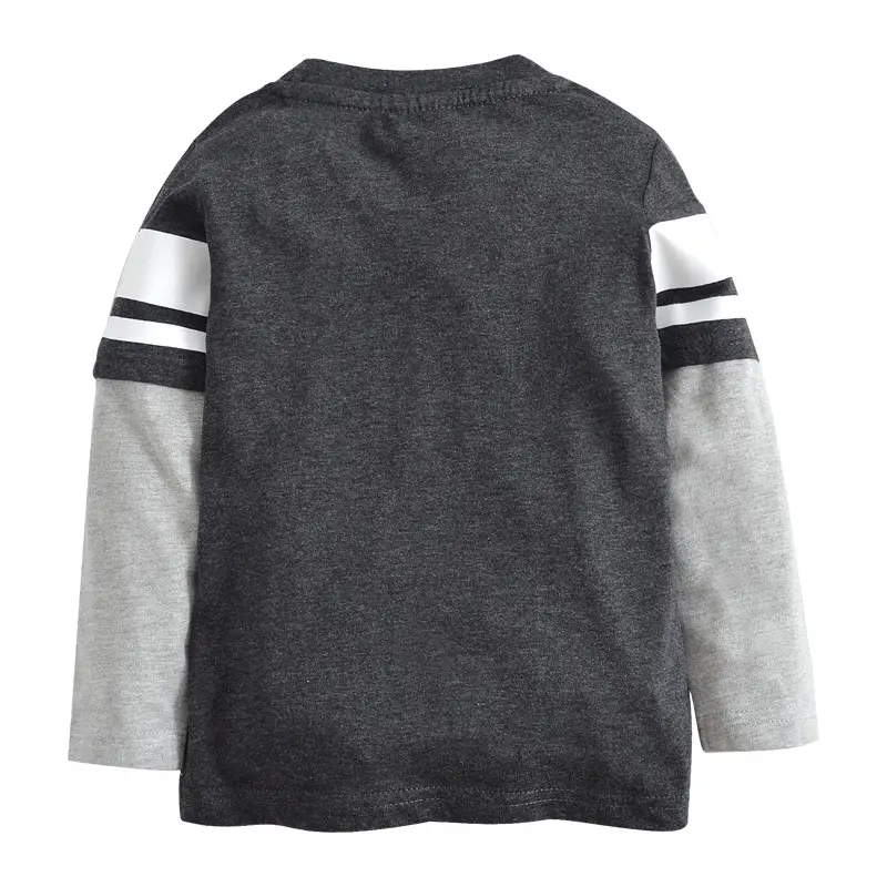 New Long-Sleeved Kids T-Shirt Black White Ghost Print