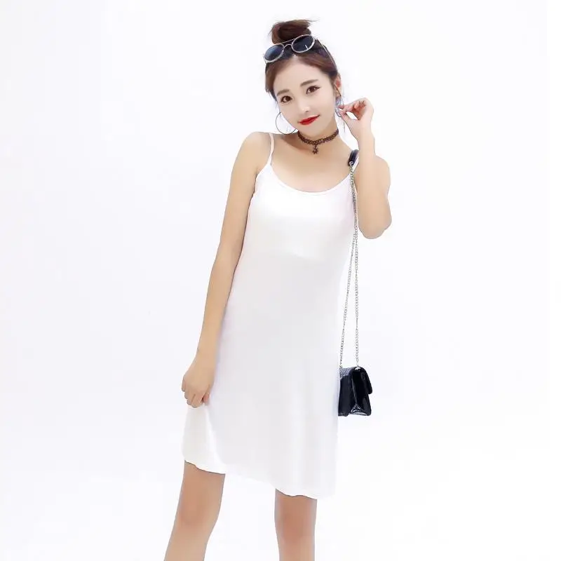 White Extended Suspender Vest Skirt Large - Image 47
