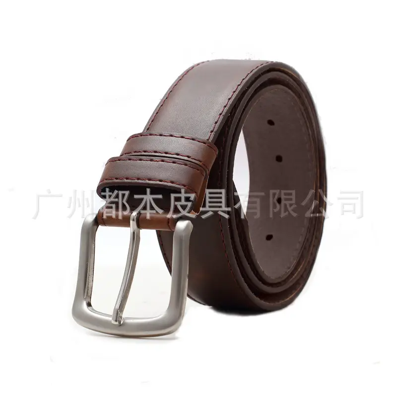 Men's Brown PU Leather Waist Zipper Wallet Belt with Pin Buckle β feature 2