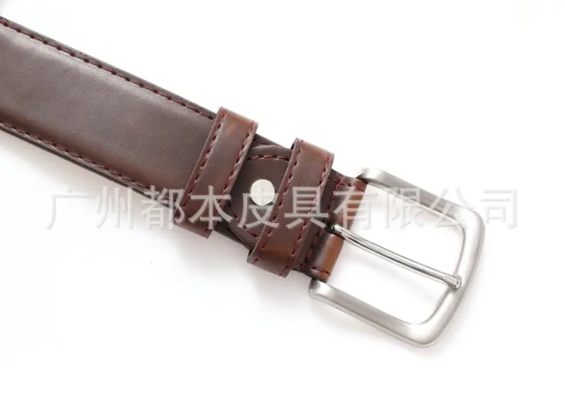 Men's Brown PU Leather Waist Zipper Wallet Belt with Pin Buckle β feature 5