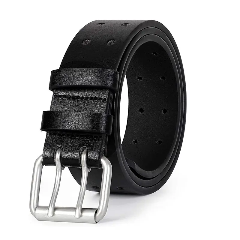 Men's Brown PU Leather Waist Zipper Wallet Belt with Pin Buckle - Image 3