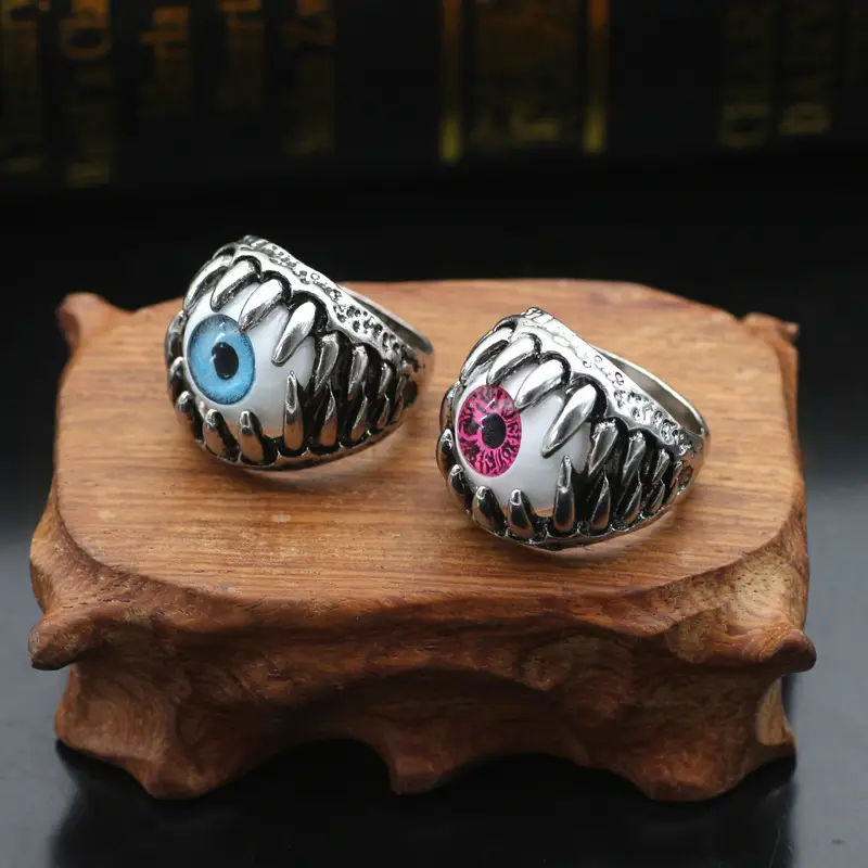Titanium Steel Devil's Eye Ring for Men