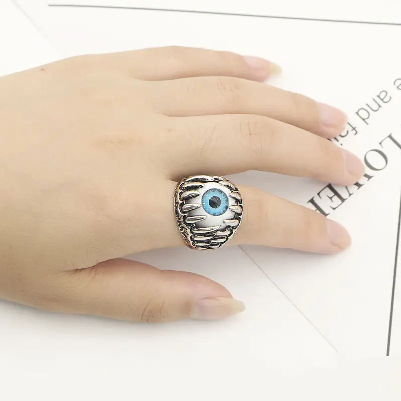 Titanium Steel Devil's Eye Ring for Men