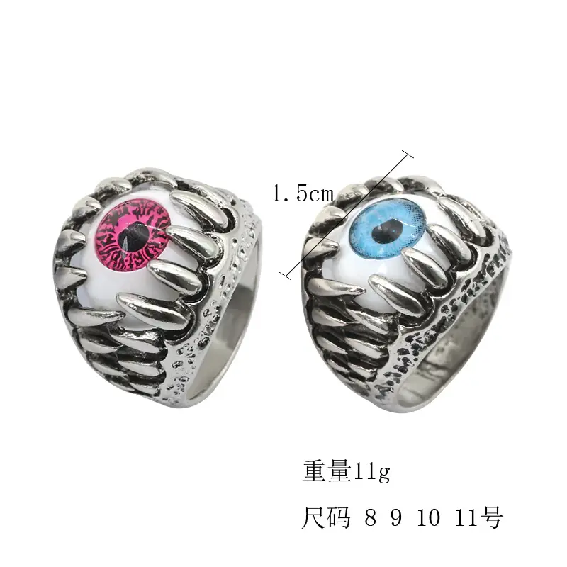 Titanium Steel Devil's Eye Ring for Men