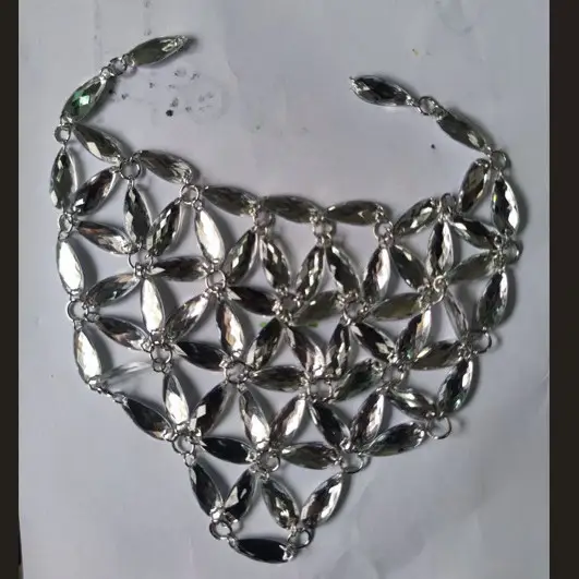 Acrylic Rhinestone Multi-Layer Chest Chain Necklace - Image 3