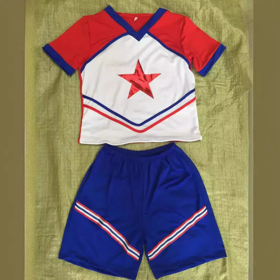 Baby Cheerleading Outfit White Red Kids Set