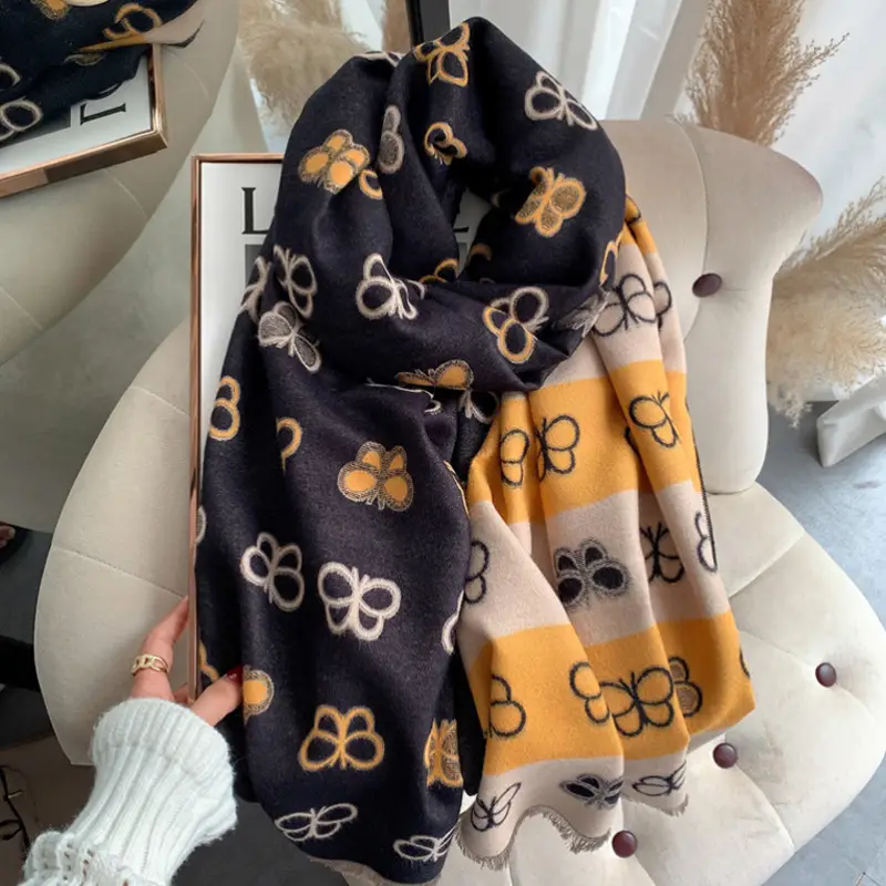 Winter Warm Neck Shawl for Women Cashmere Blend - Image 10