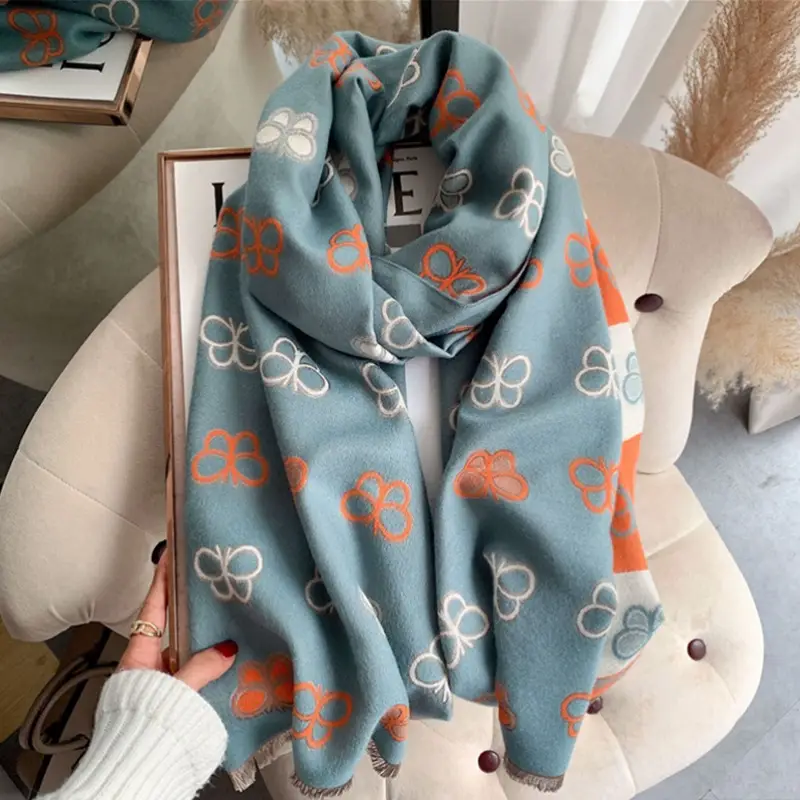 Winter Warm Neck Shawl for Women Cashmere Blend - Image 11