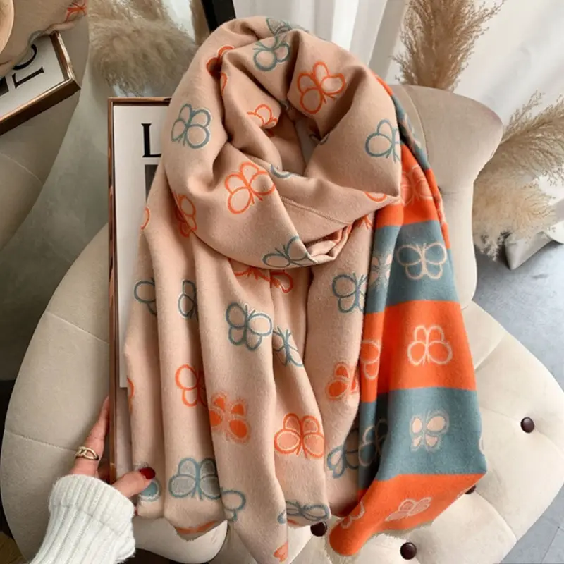 Winter Warm Neck Shawl for Women Cashmere Blend - Image 12