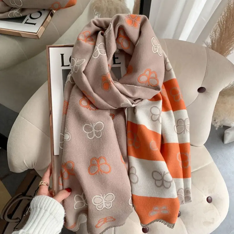 Winter Warm Neck Shawl for Women Cashmere Blend - Image 13