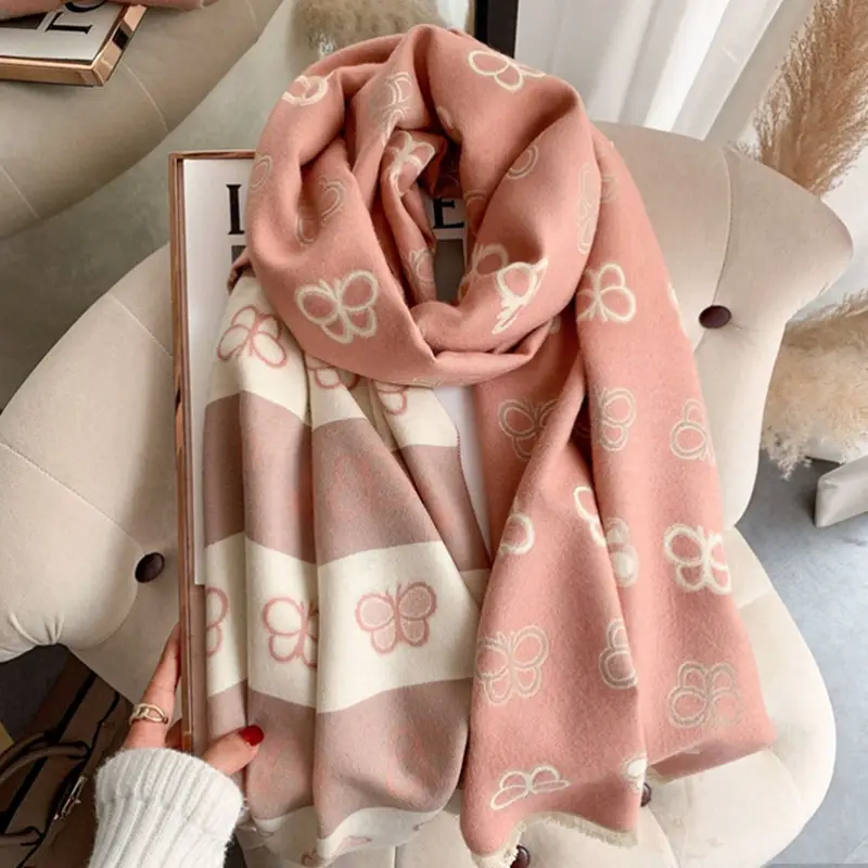 Winter Warm Neck Shawl for Women Cashmere Blend - Image 14