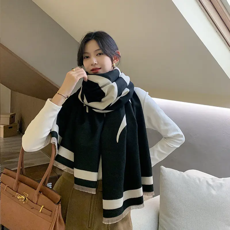 Winter Warm Neck Shawl for Women Cashmere Blend - Image 17