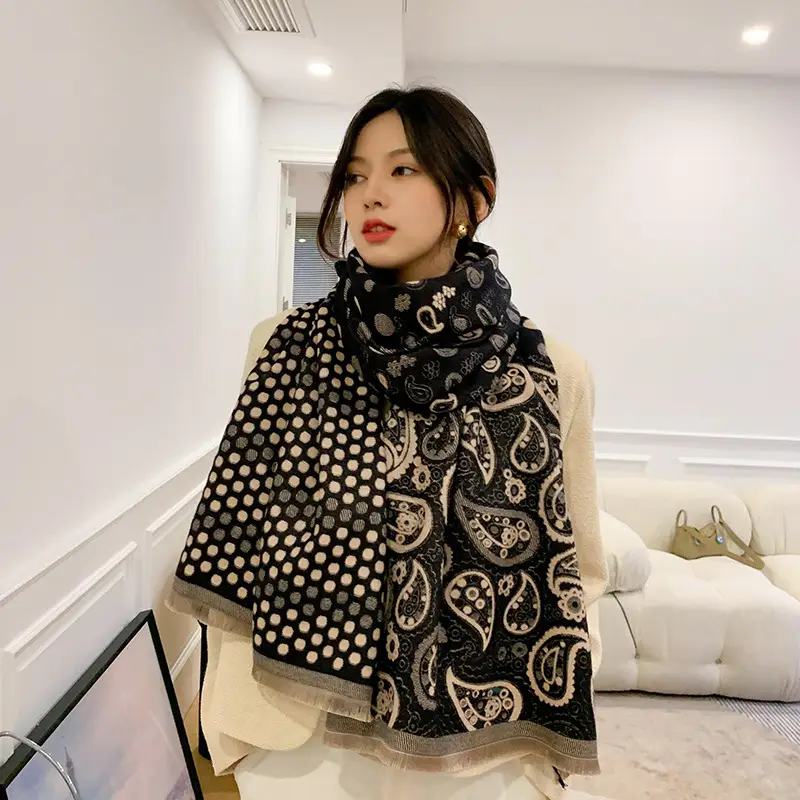 Winter Warm Neck Shawl for Women Cashmere Blend - Image 18