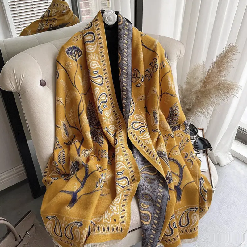 Winter Warm Neck Shawl for Women Cashmere Blend - Image 3