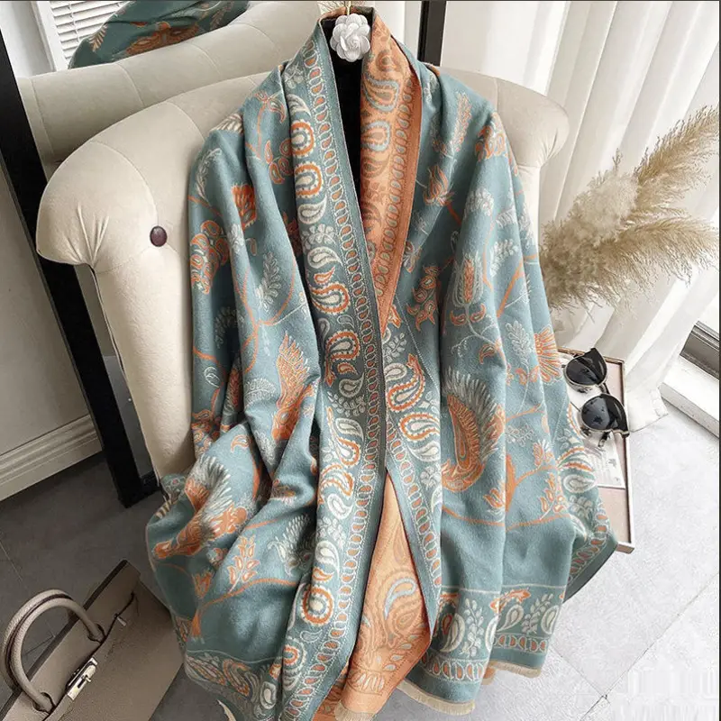 Winter Warm Neck Shawl for Women Cashmere Blend - Image 4