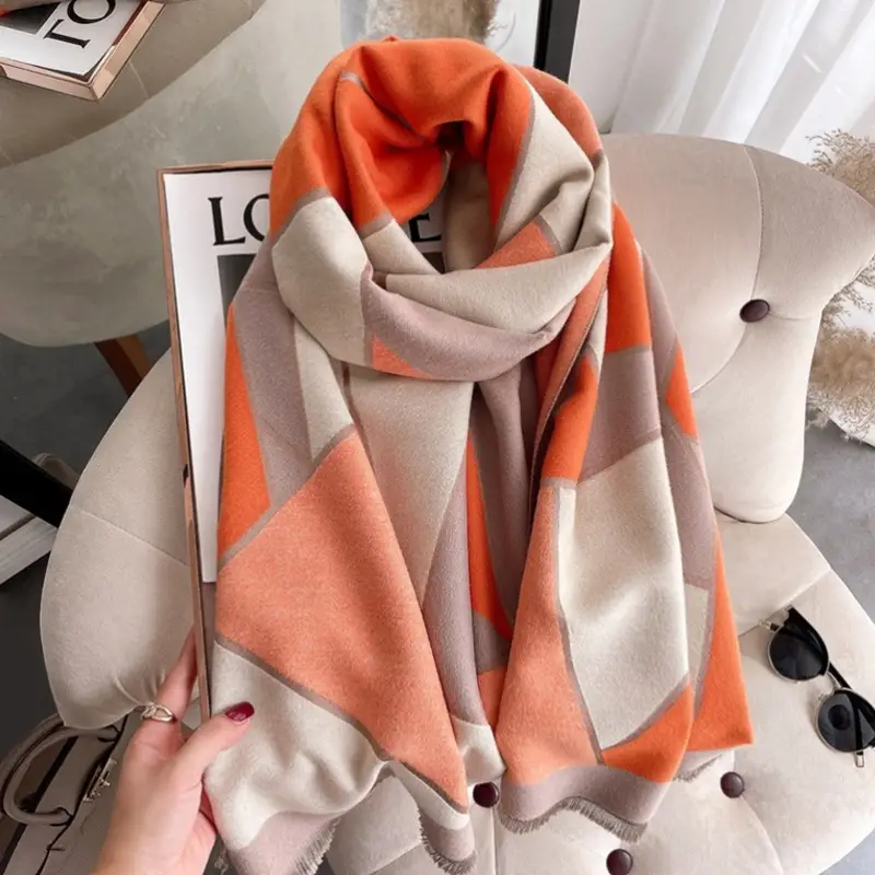 Winter Warm Neck Shawl for Women Cashmere Blend - Image 5