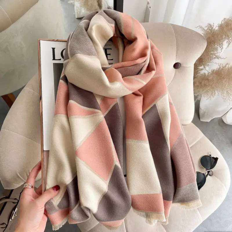 Winter Warm Neck Shawl for Women Cashmere Blend - Image 6