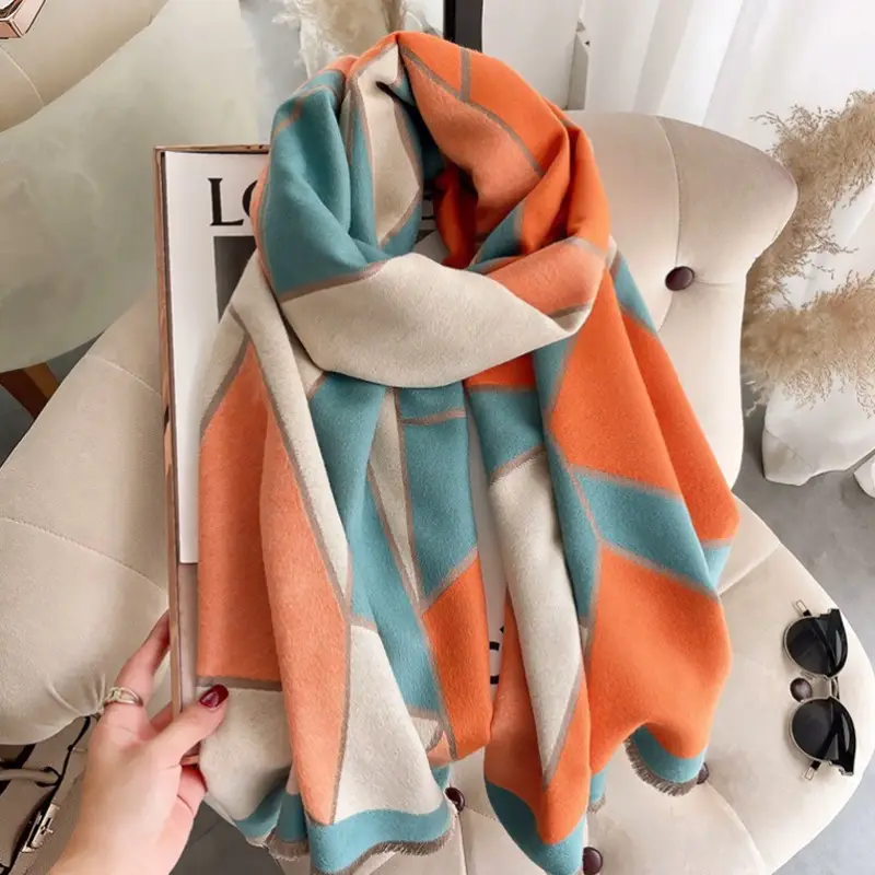Winter Warm Neck Shawl for Women Cashmere Blend - Image 7