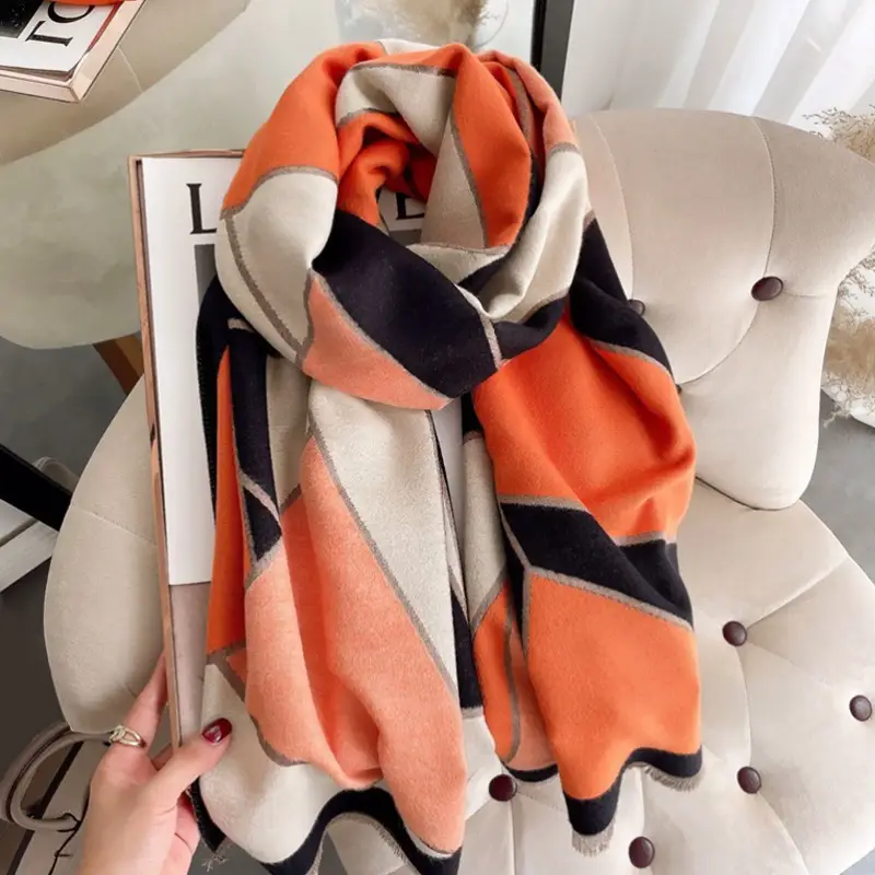 Winter Warm Neck Shawl for Women Cashmere Blend - Image 8